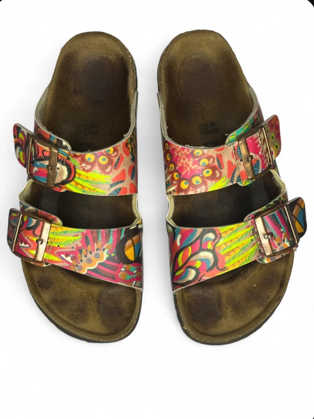 Birkenstock Papillio Arizona Sandals - Women’s Size 9 EU 40 African Wax Pattern
